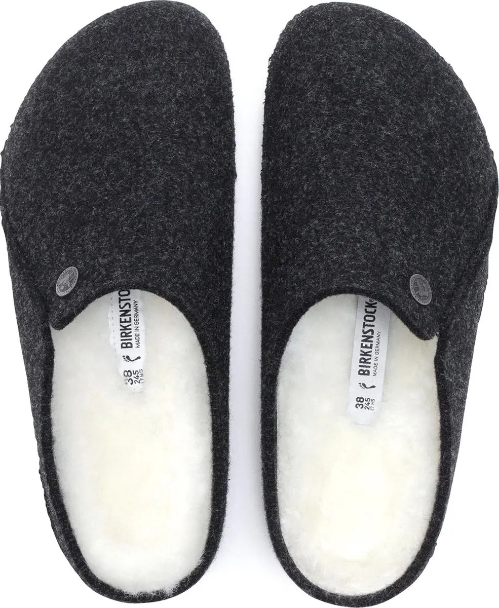 Birkenstock Zermatt Filz Shearling Pantoffels - Antraciet - afbeelding 3 van 6