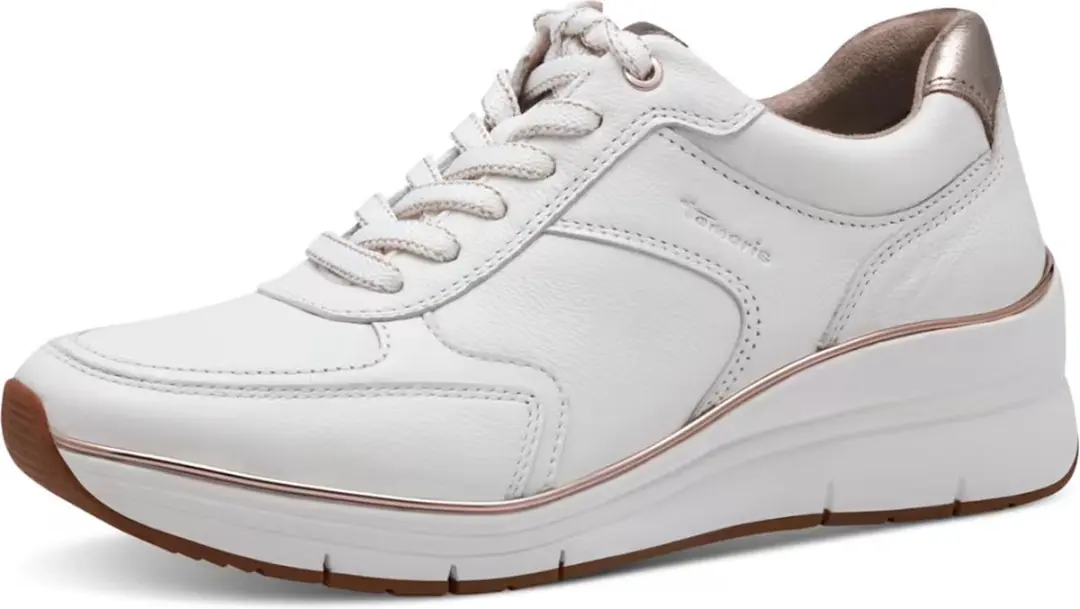 Tamaris leren damesschoenen 1-23764-43 119 M2376443 wit