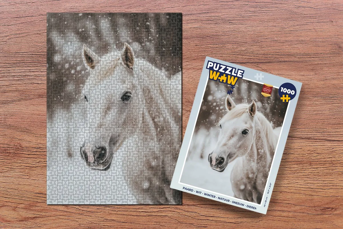 PuzzleWow Paard Winter Legpuzzel 1000 Stuks