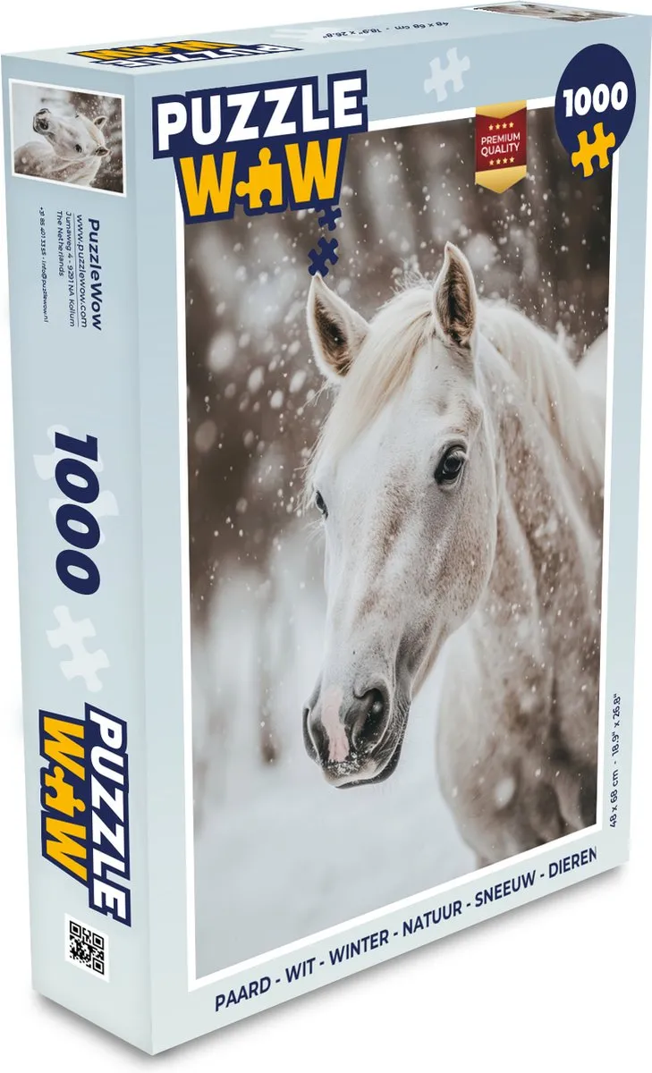 PuzzleWow Paard Winter Legpuzzel 1000 Stuks