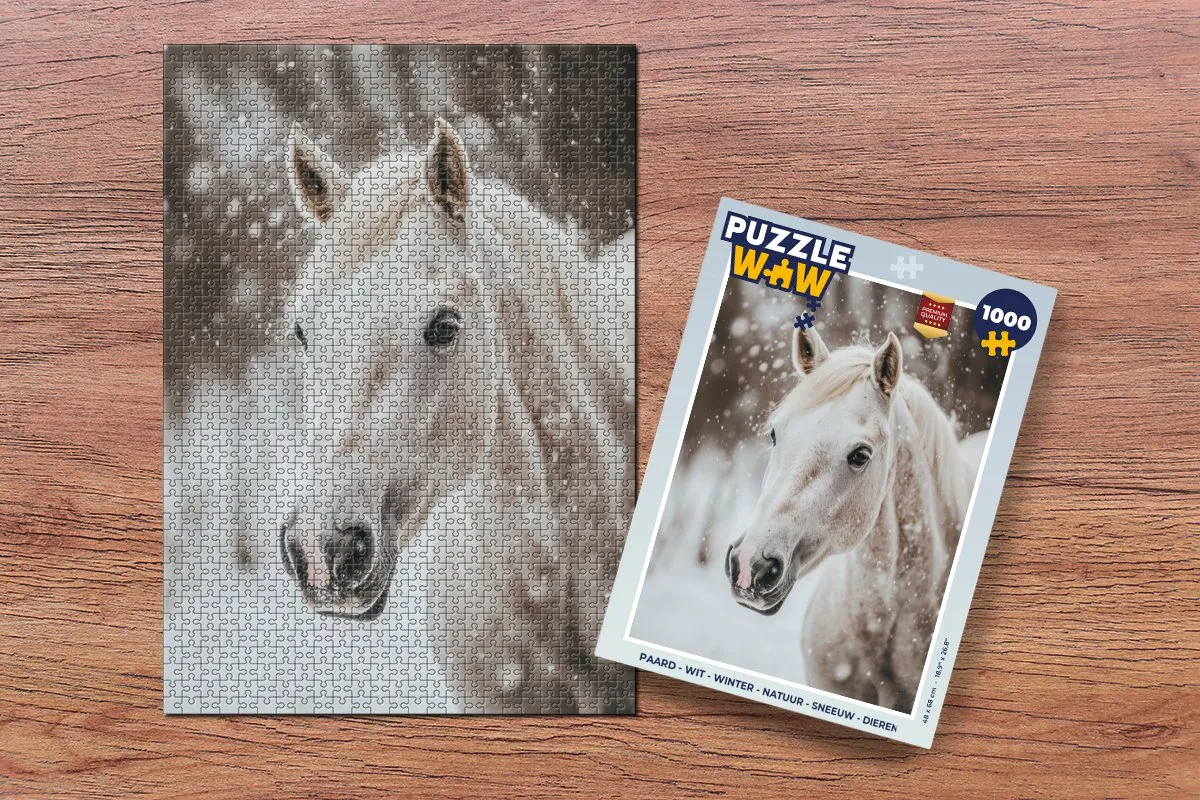 PuzzleWow Paard Winter Legpuzzel 1000 Stuks