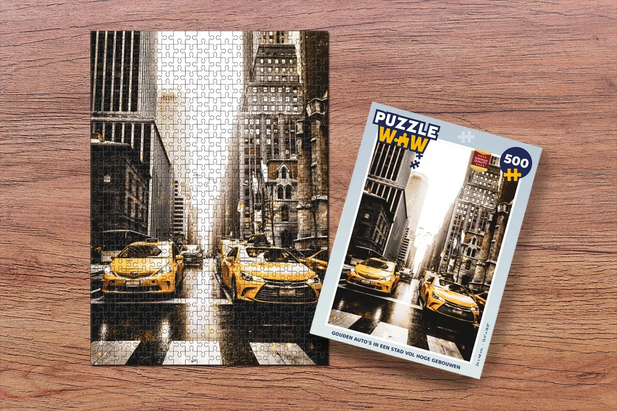 PuzzleWow Legpuzzel New York Taxi's 500 Stuks - Multicolor