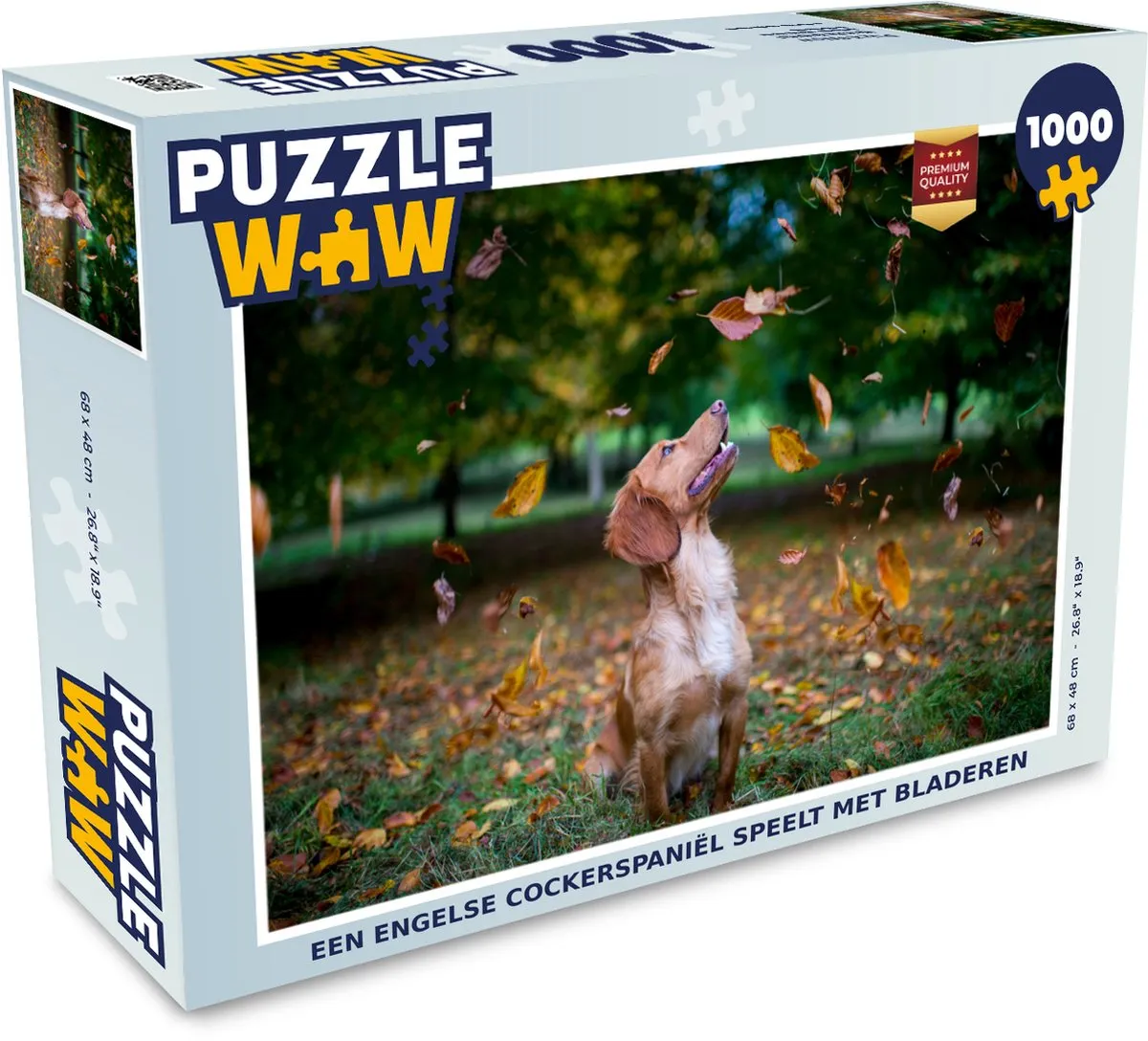 PuzzleWow Legpuzzel Een Engelse Cockerspaniëel 1000 Stuks - Multicolor