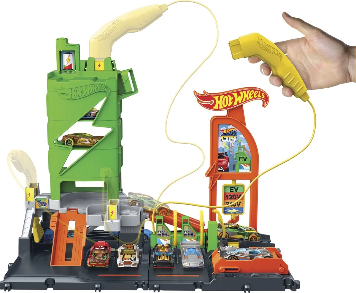 Hot Wheels City Elektrische Laadstationauto HTN79 - Meerkleurig