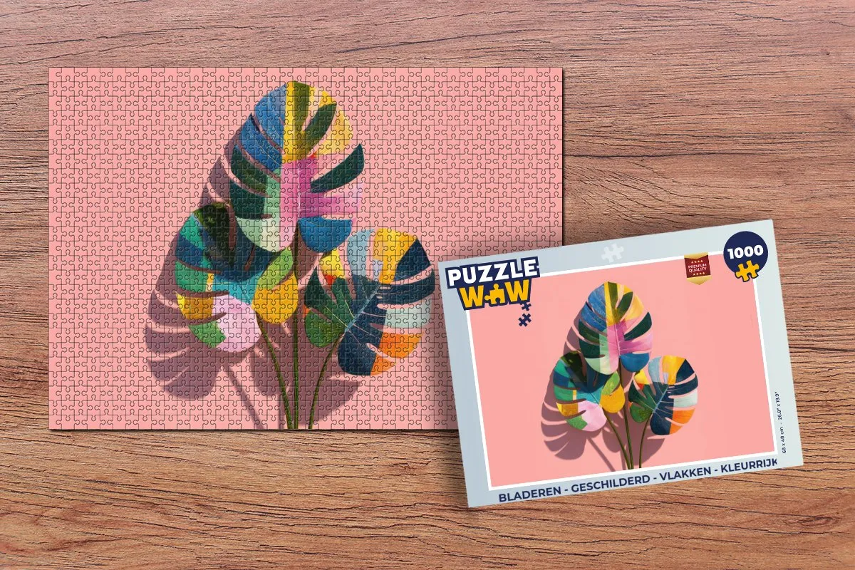 PuzzleWow Bladeren Legpuzzel 1000 Stuks - Geschilderd