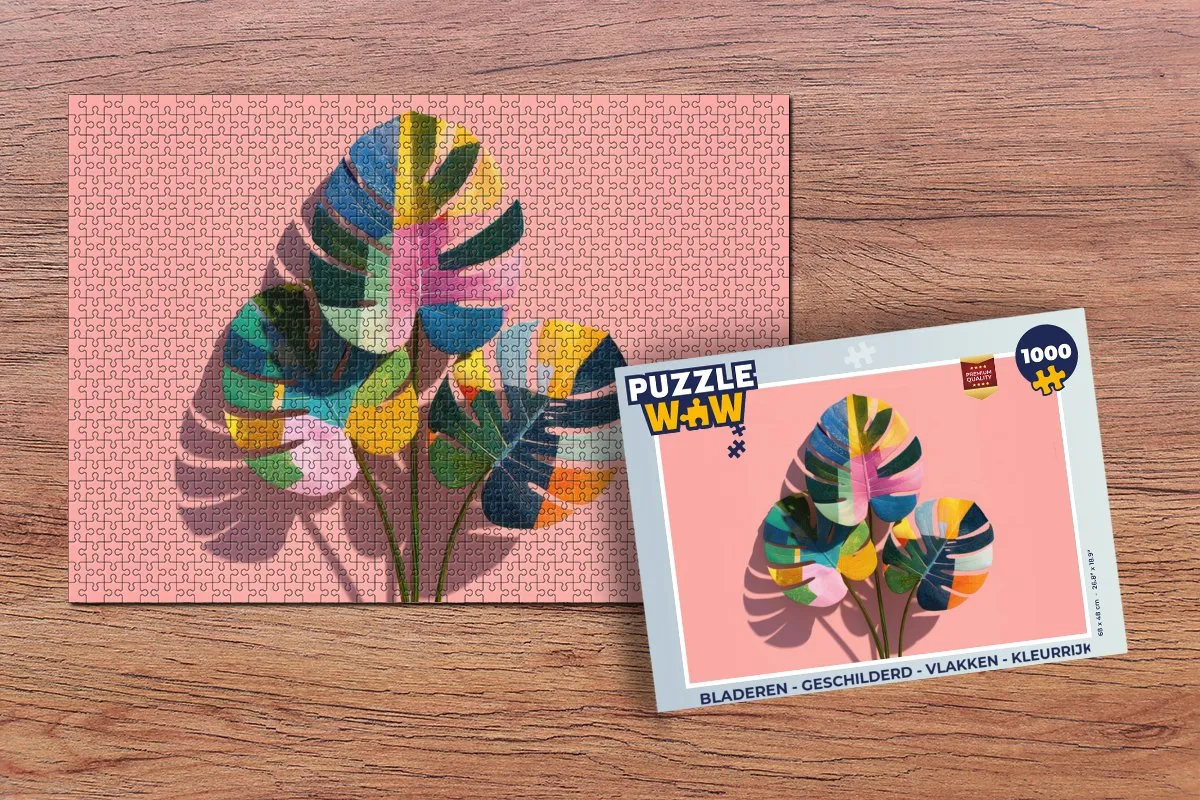 PuzzleWow Bladeren Legpuzzel 1000 Stuks - Geschilderd