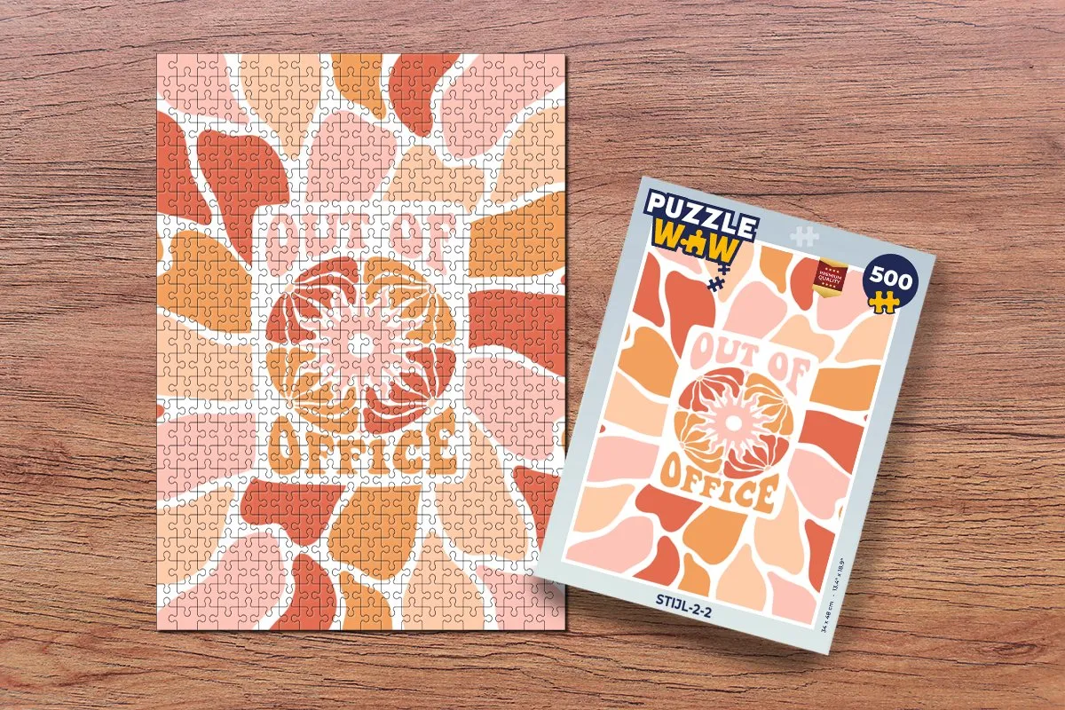 PuzzleWow Quotes Out of Office Legpuzzel 500 Stuks - Multicolor