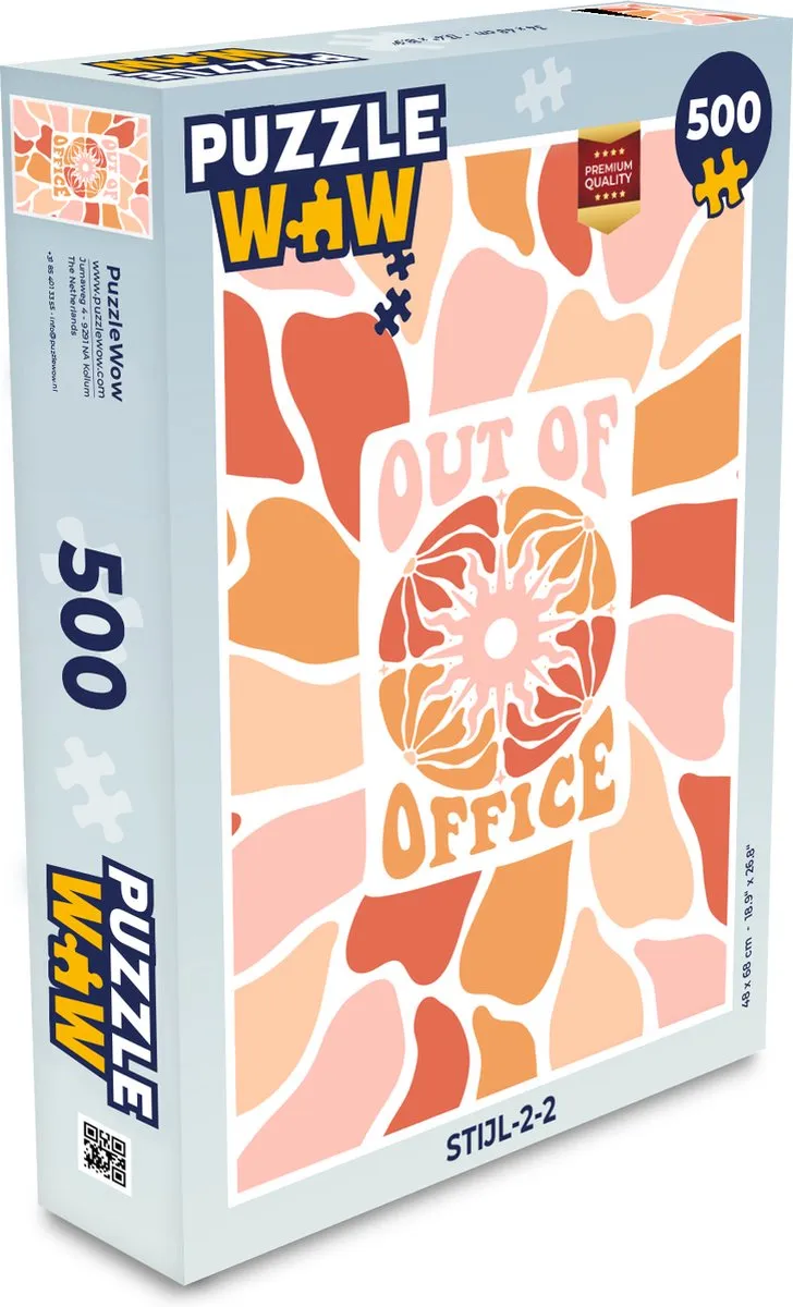 PuzzleWow Quotes Out of Office Legpuzzel 500 Stuks