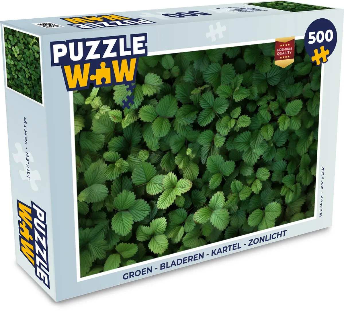 PuzzleWow Legpuzzel Bladeren 500 Stuks - Groen