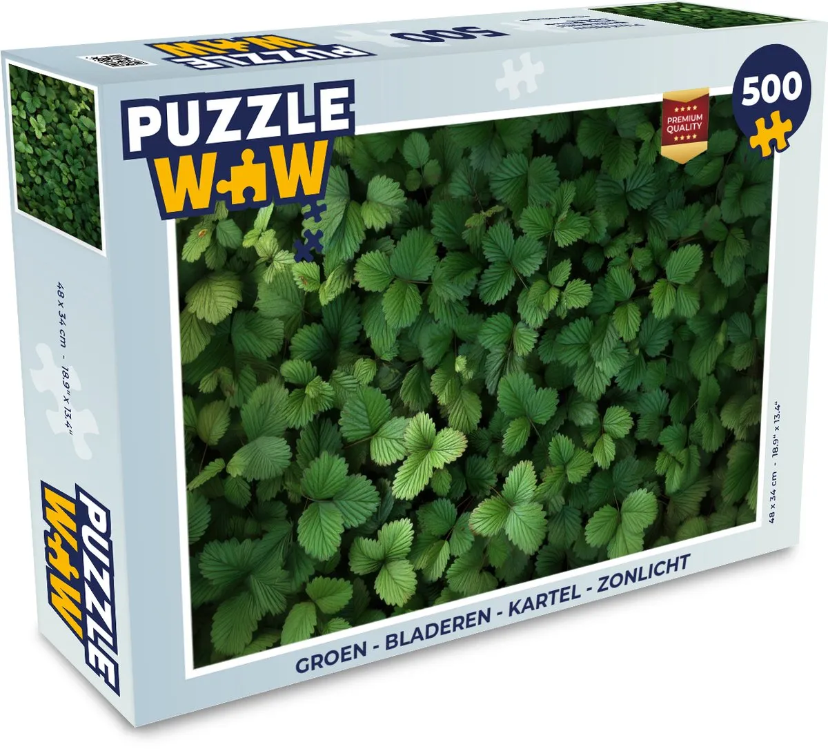 PuzzleWow Legpuzzel Bladeren 500 Stuks - Groen