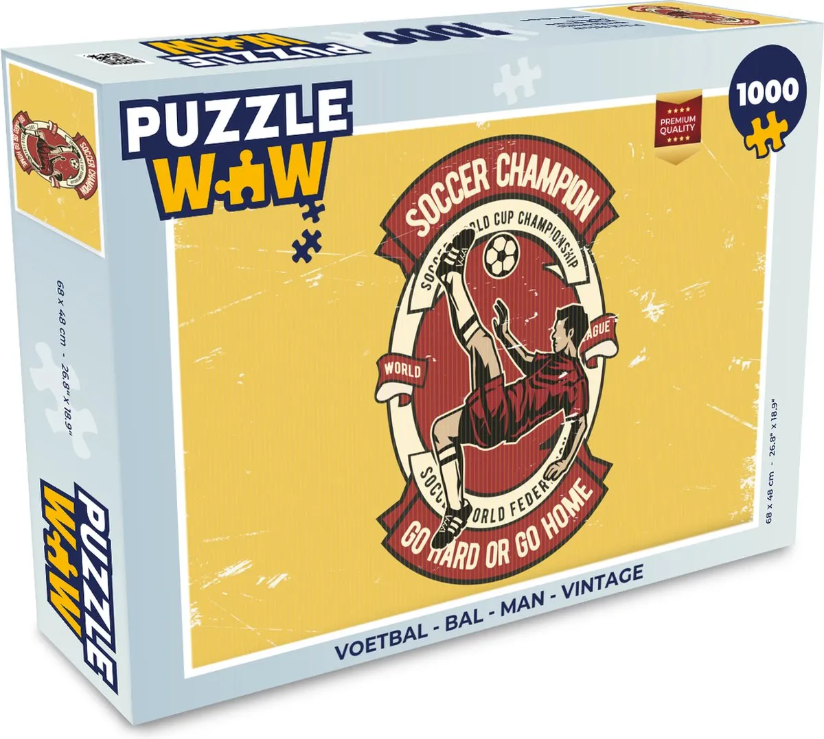 PuzzleWow Voetbal Legpuzzel 1000 Stuks - Multicolor