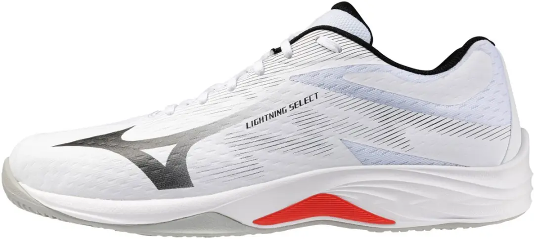 Mizuno Unisex LIGHTNING SELECT Volleybalschoen V1GA267059 White Black Fiery Red