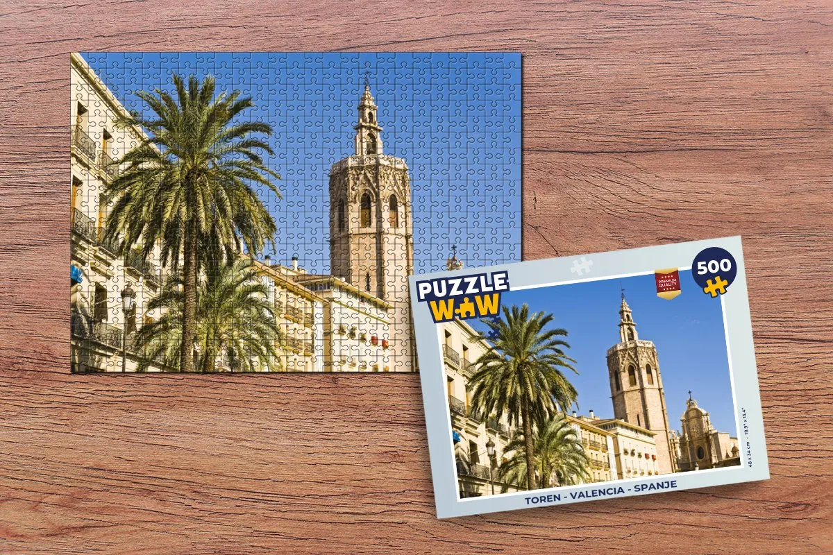 PuzzleWow Legpuzzel Valencia Spanje 500 Stuks - Multicolor