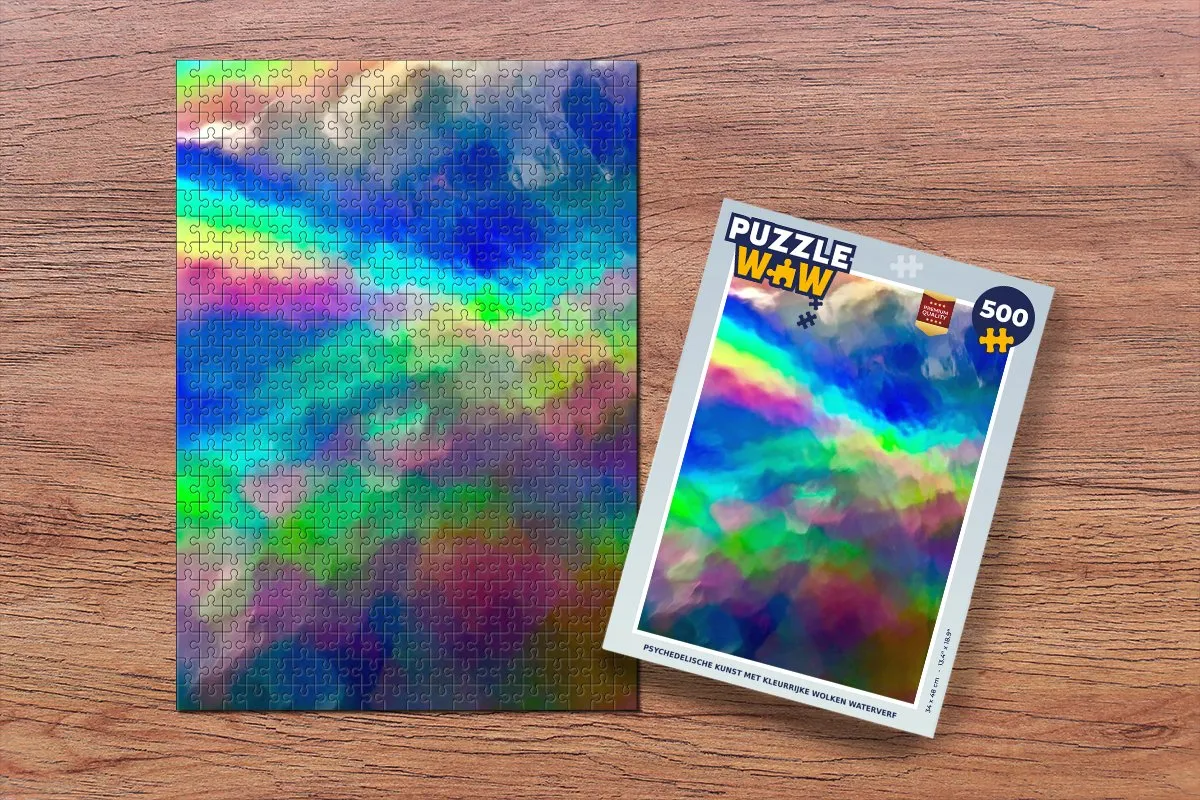 PuzzleWow Psychedelisch Legpuzzel 500 Stuks - Multicolor