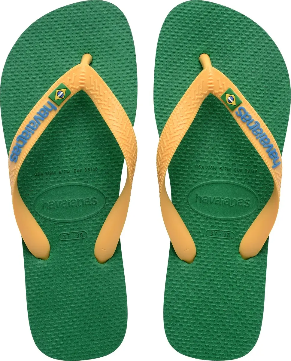 Havaianas HAV. BRASIL LOGO Groen/Geel Unisex Slippers
