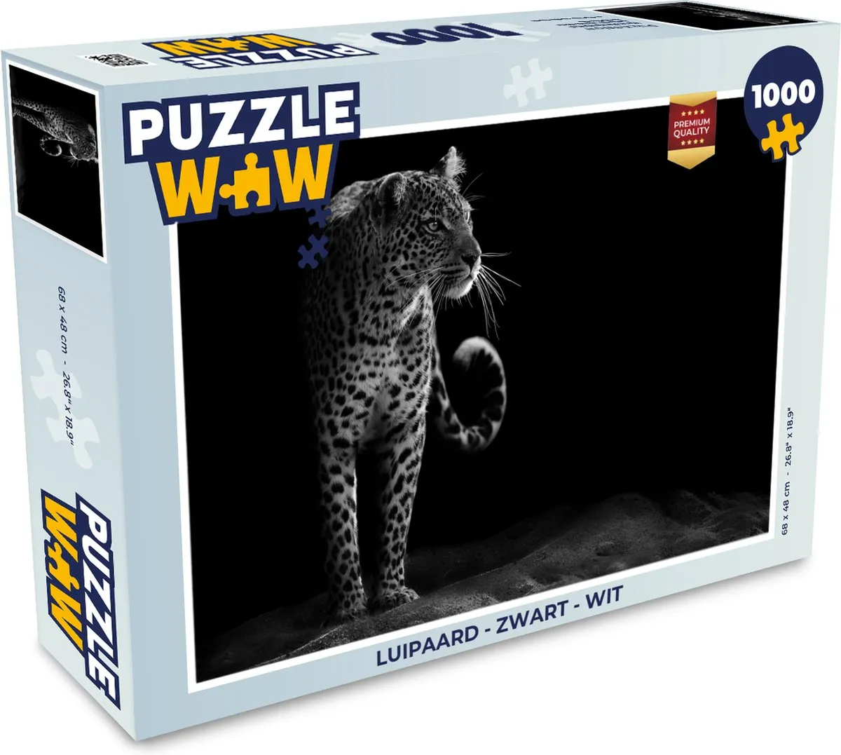 PuzzleWow Luipaard Legpuzzel 1000 Stuks - Multicolor