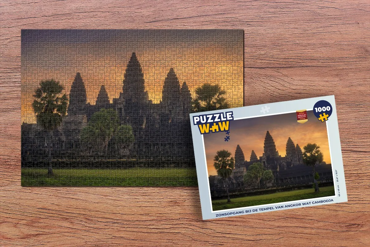 PuzzleWow Angkor Wat Legpuzzel 1000 Stuks - Multicolor
