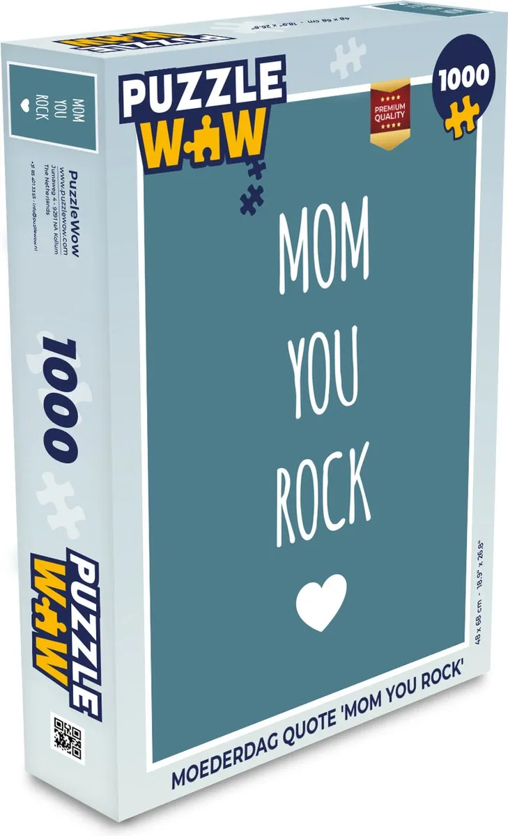 PuzzleWow Quotes Moeder Legpuzzel 1000 Stuks
