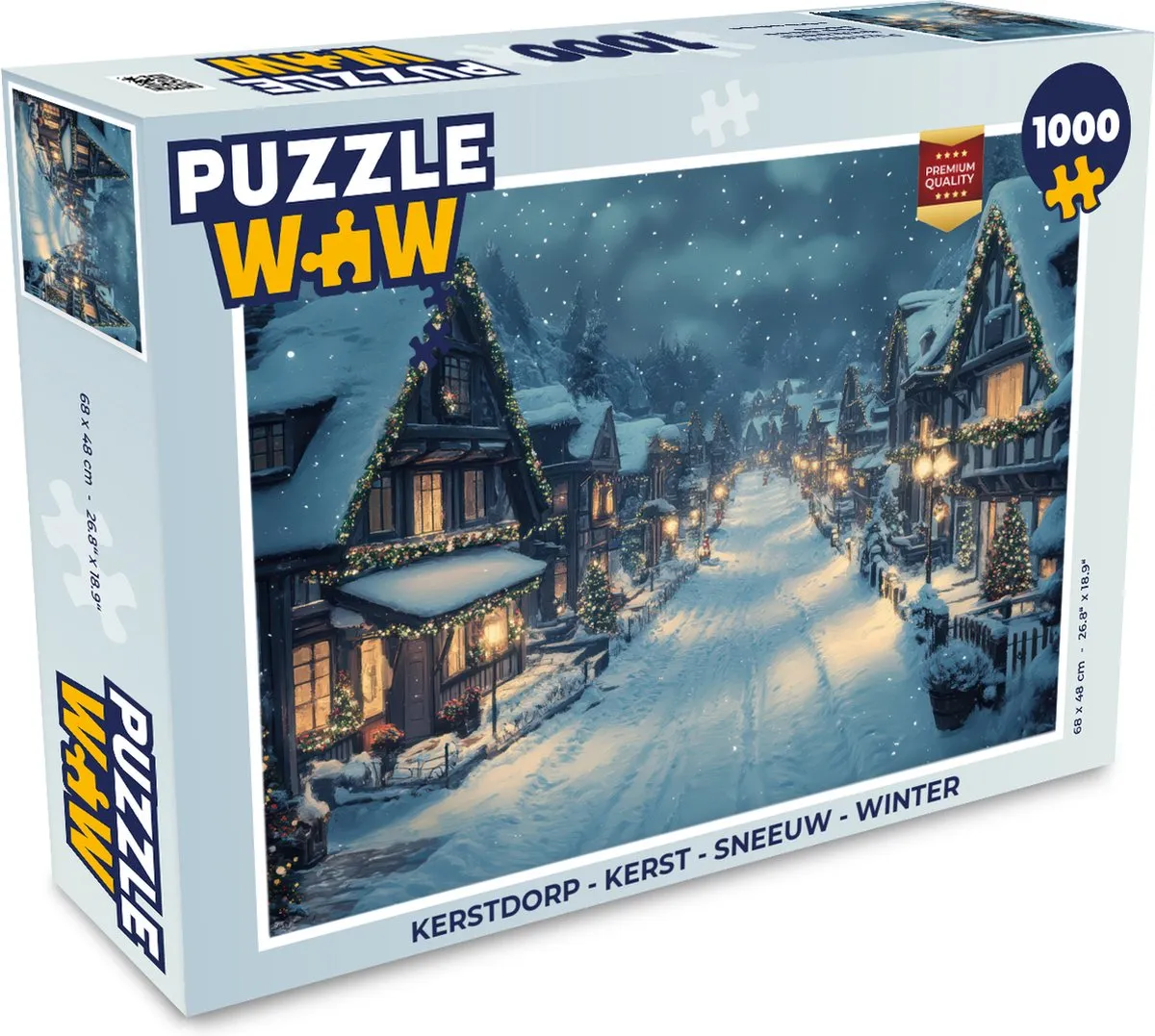 PuzzleWow Kerstdorp Legpuzzel 1000 Stuks