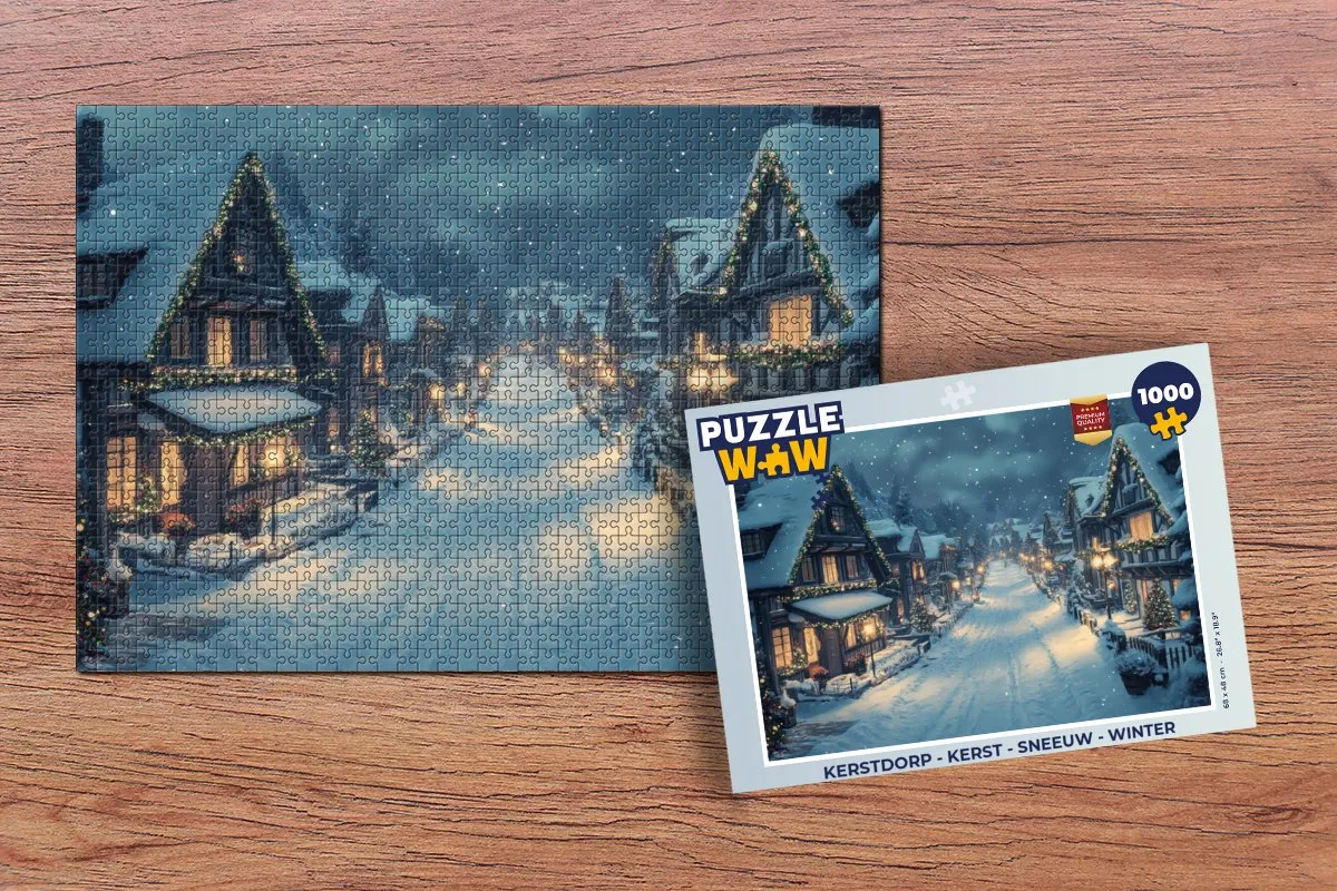 PuzzleWow Kerstdorp Legpuzzel 1000 Stuks
