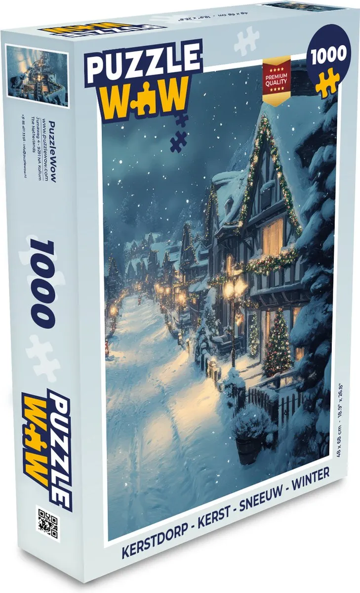 PuzzleWow Kerstdorp Legpuzzel 1000 Stuks