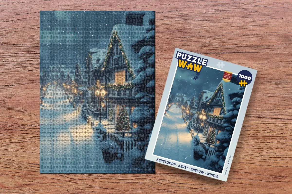 PuzzleWow Kerstdorp Legpuzzel 1000 Stuks