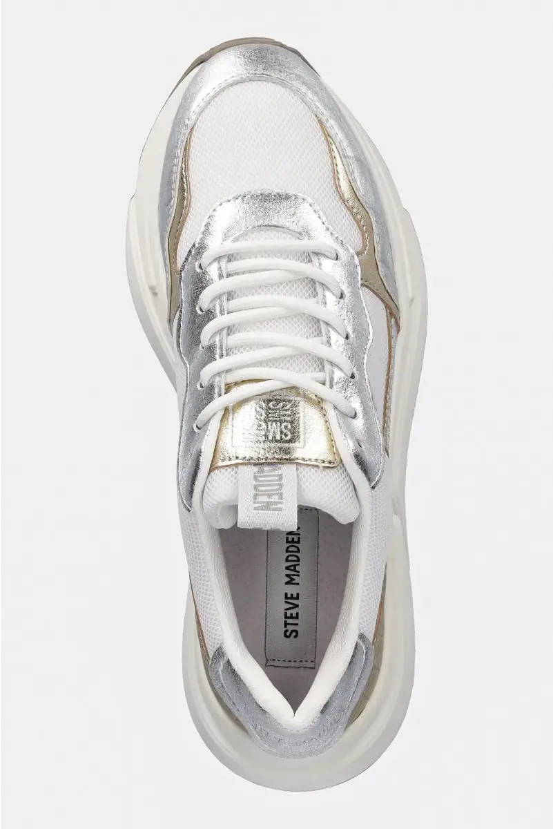 Steve Madden Starlyn Damestrainers 39 - Zilver/Goud - afbeelding 4 van 6