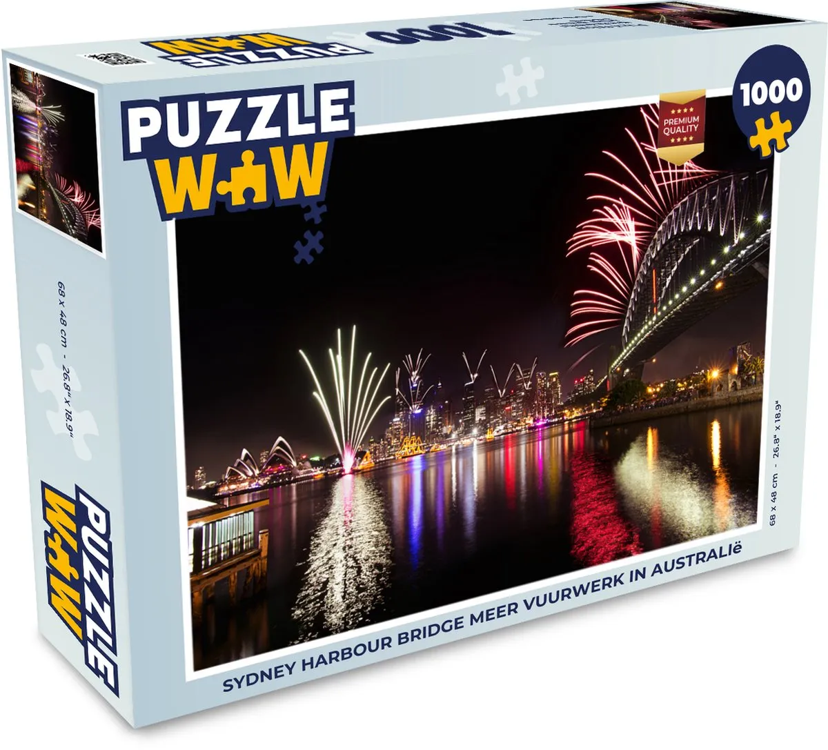 PuzzleWow Sydney Harbour Bridge Legpuzzel 1000 Stuks - Multicolor