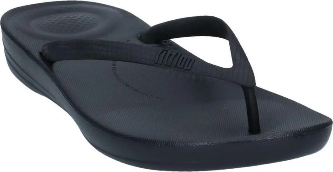 FitFlop Iqushion Ergonomic Flip-Flops TPU Dames Slippers - Zwart - afbeelding 3 van 6