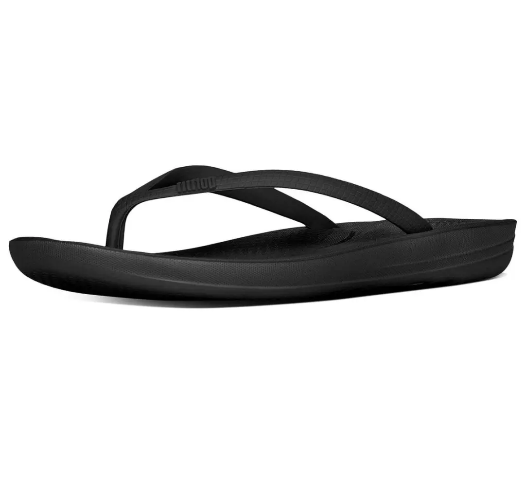 FitFlop Iqushion Ergonomic Flip-Flops TPU Dames Slippers - Zwart - afbeelding 5 van 6