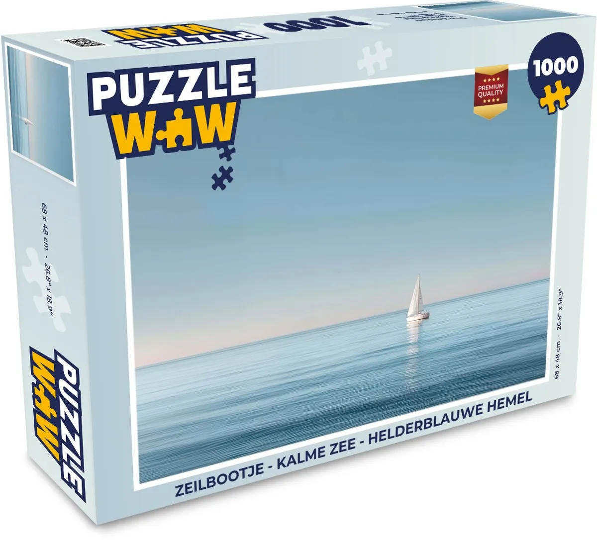 PuzzleWow Zeilbootje 1000 Stuks - Helderblauwe hemel