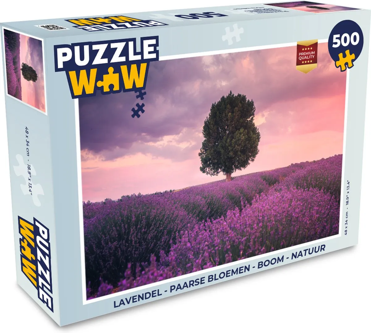 PuzzleWow Lavendel Bloemen Boom Legpuzzel 500 Stuks
