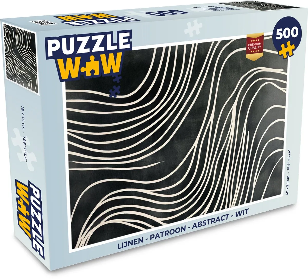 PuzzleWow Lijnen Abstract Legpuzzel 500 Stuks