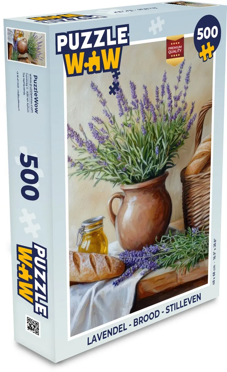 PuzzleWow Lavendel Stilleven Legpuzzel 500 Stuks