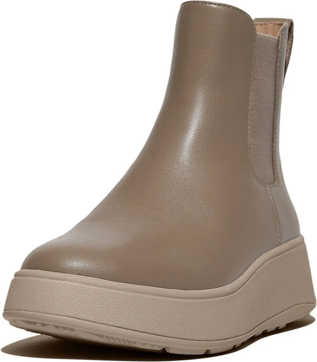 FitFlop FitFlop F-Mode Leather Flatform Chelsea Boots GRIJS