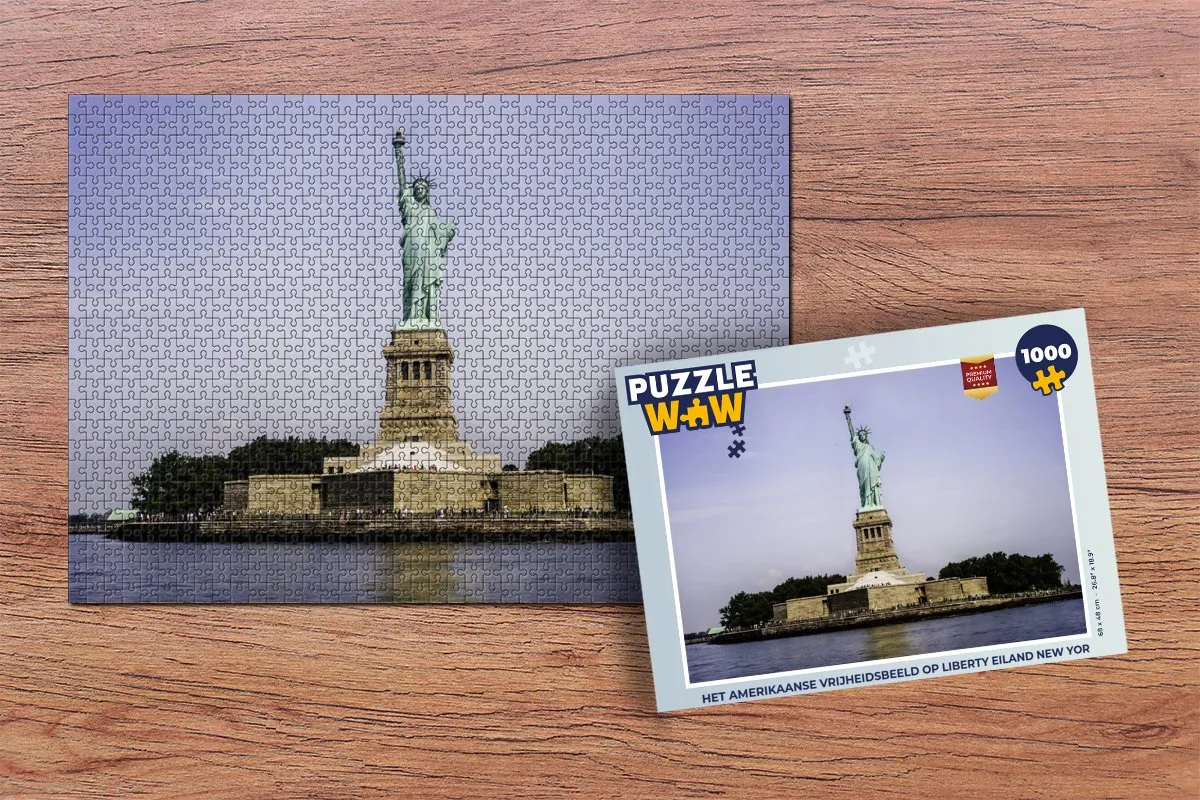 PuzzleWow Het Vrijheidsbeeld Legpuzzel 1000 Stuks - Multicolor