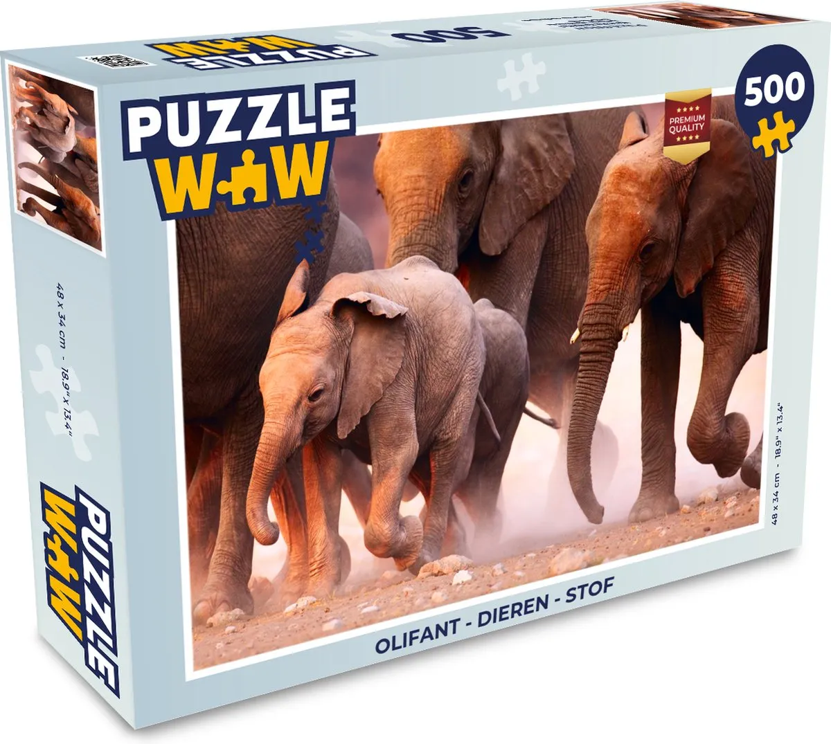 PuzzleWow Olifant Dieren Legpuzzel 500 Stuks