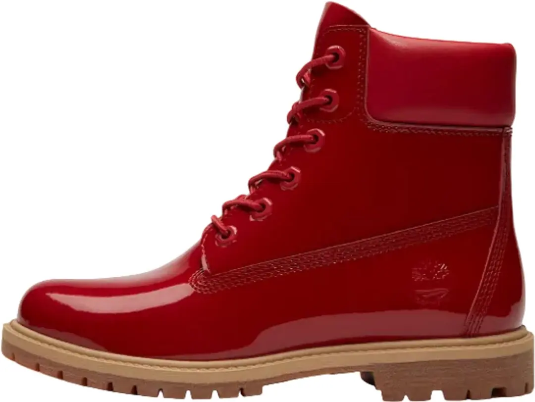 Timberland 6" Premium Waterproof Boot Patent Medium Red (Women's)