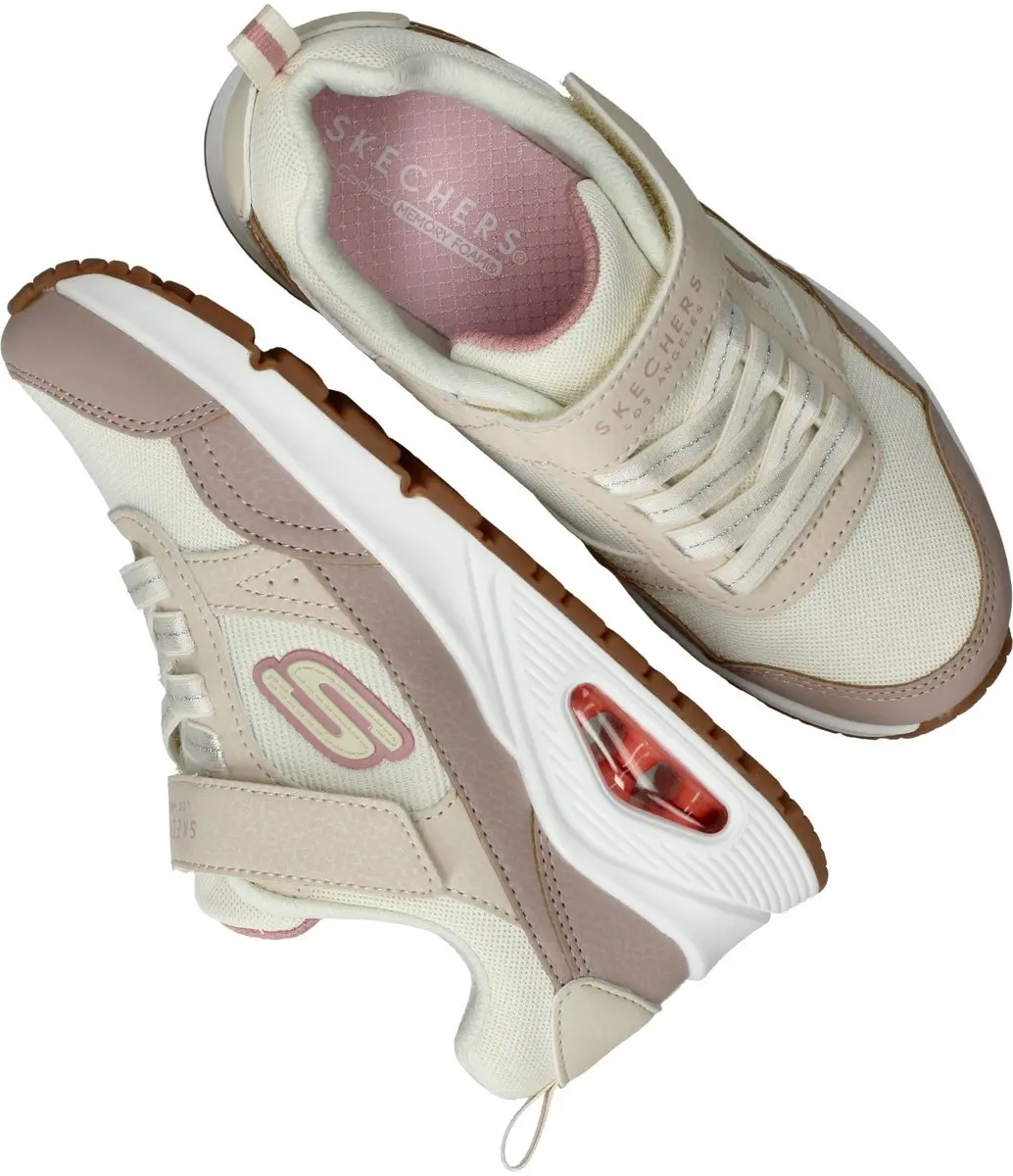Skechers Uno Mesh Pop Sneakers - Meisjes - Beige - afbeelding 6 van 6