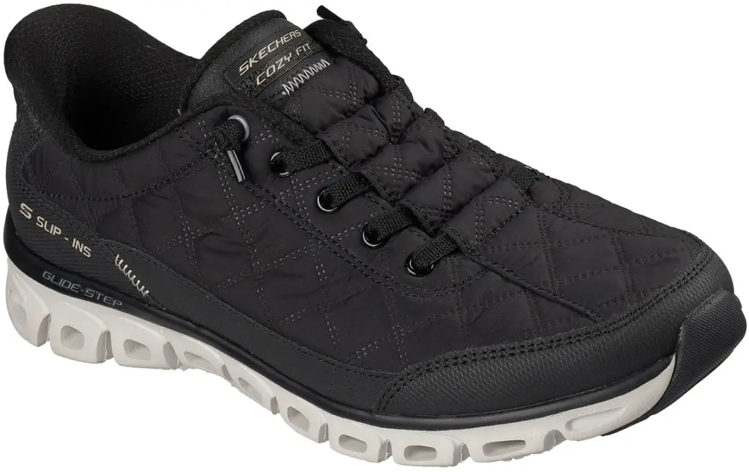Skechers Dames Slip-ins Glide-Step Cozy Fit Sneaker At Ease 104556 BKNT