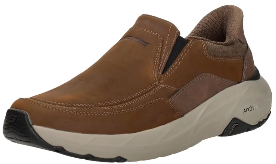 Skechers Arch Fit Maverick Instappers - Bruin Leer - 43 - afbeelding 3 van 6