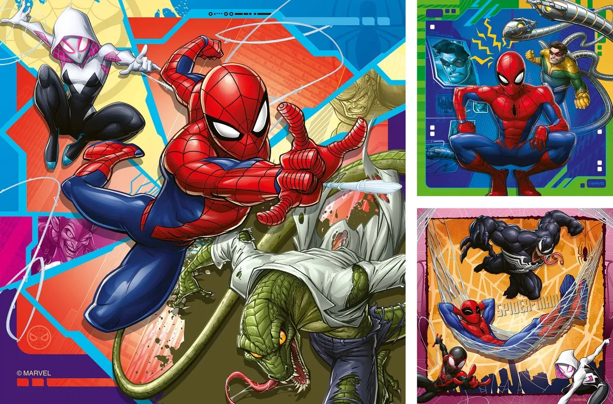 Ravensburger Spider-Man Puzzel 147 Stuks - 3x49 Meerkleurig - afbeelding 6 van 6