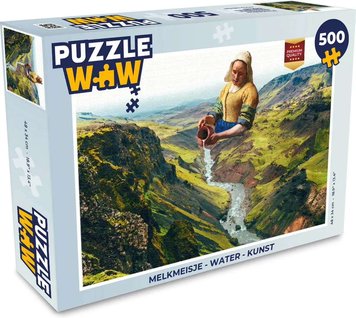 PuzzleWow Melkmeisje Legpuzzel 500 Stuks