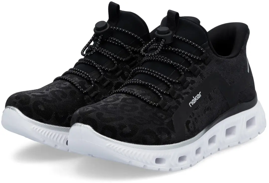 Rieker Dames EDINA Sneaker Low Ready2GO M6066-01 Zwart
