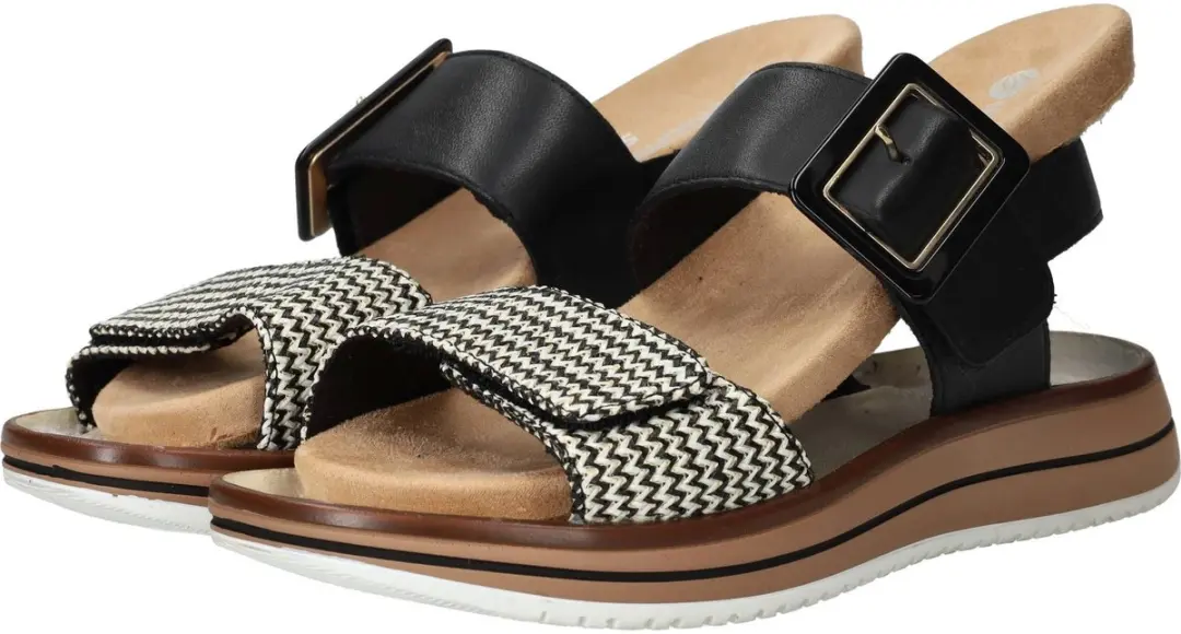 Remonte -Dames - zwart/wit - sandalen - maat 37 - afbeelding 6 van 6