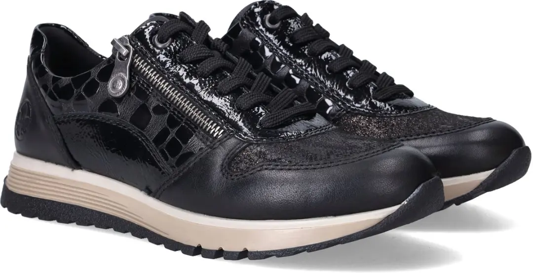 Rieker Sneakers zwart Synthetisch - Dames - Maat 39