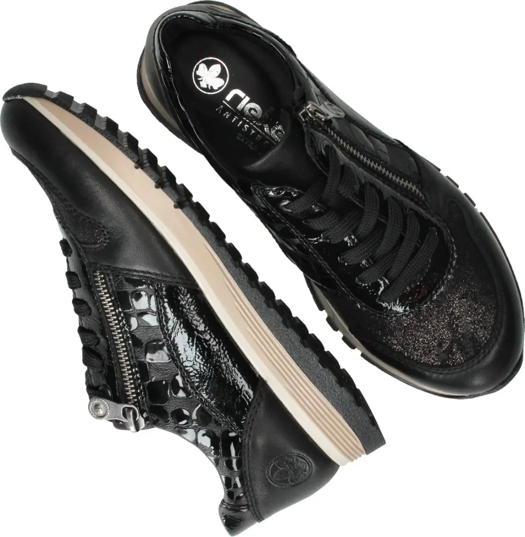 Rieker 106206 Dames Sneakers - Zwart - Maat 39 - afbeelding 6 van 6