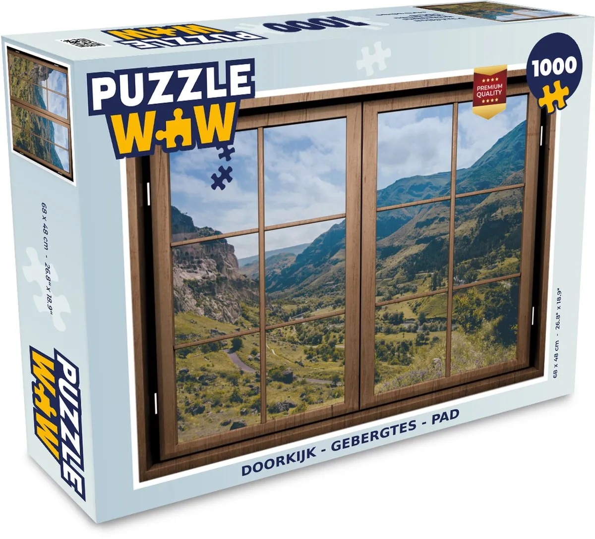 PuzzleWow Doorkijk Berg Boom Legpuzzel 1000 Stuks