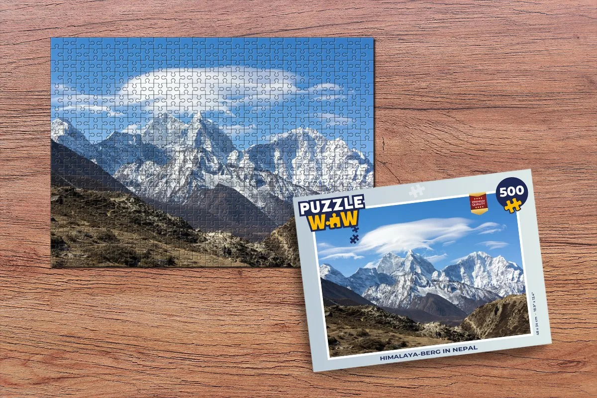 PuzzleWow Himalaya-berg Nepal Legpuzzel 500 Stuks - Multicolor