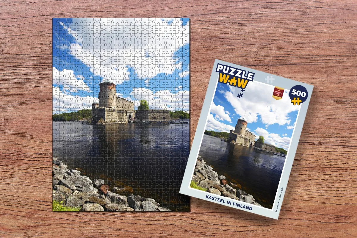 PuzzleWow Legpuzzel Kasteel in Finland 500 Stuks - Multicolor